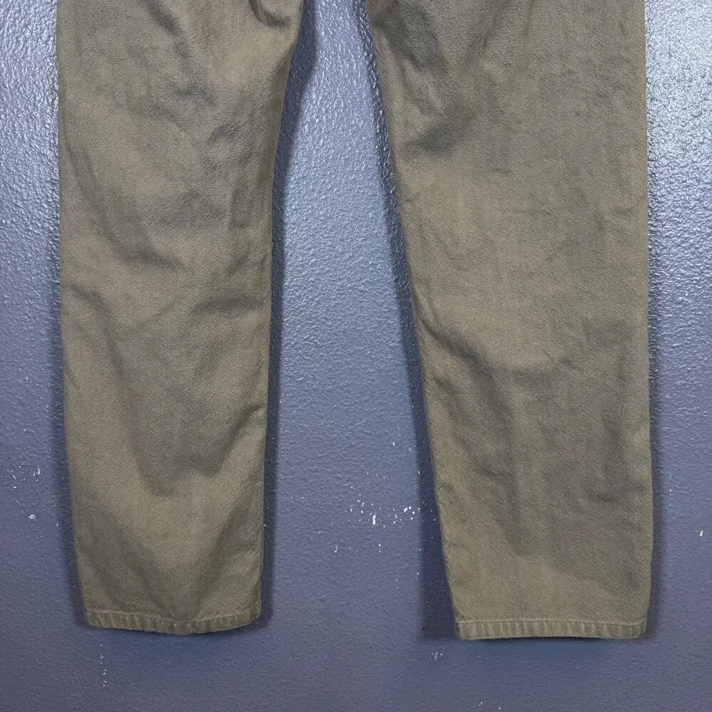 Rag & Bone 31/28 men’s green army biker chino 100% cotton pants